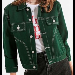UNIF forest green denim jacket